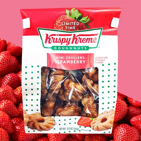 Krispy Kreme Has Limited-Edition Mini Strawberry Cruller Donuts in Stores