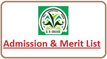 Shaikhpara GD College Admission 2024 Online Form for UG/PG CBCS Merit List @ gdcollegeonline.in