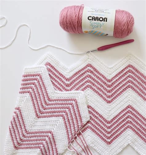 Wonderful crochet chevron blanket - step by step free - Crochet Spiration