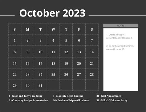 October 2023 Calendar Editable Template - Get Calendar 2023 Update