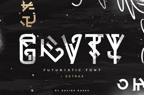 GRVTY - Futuristic Font - Design Cuts