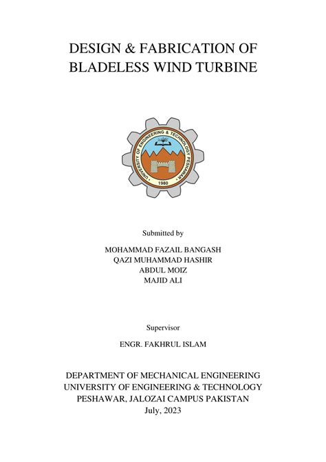 (PDF) DESIGN & FABRICATION OF BLADELESS WIND TURBINE