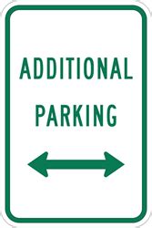 Additional Parking Sign- Double Arrow - 12x18 | STOPSignsAndMore.com