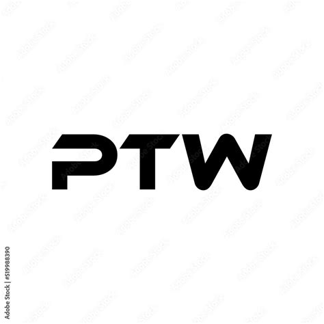 PTW letter logo design with white background in illustrator, vector ...