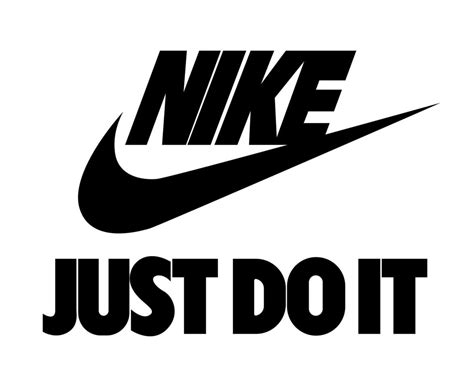 Nike Logo And Just Do It Symbol Black With Name Clothes Design Icon ...