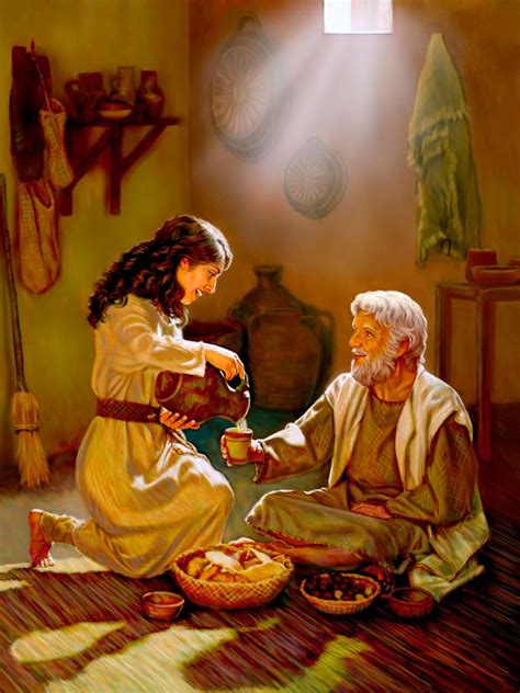 Esther serves a meal to Mordecai in his home Images Bible, Bible ...