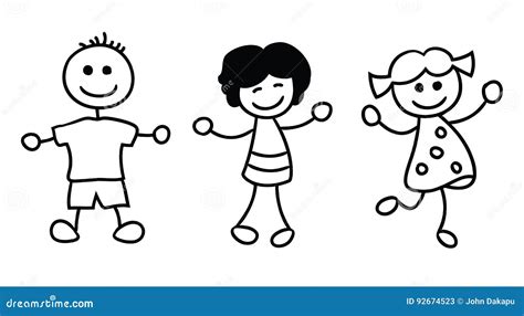 Easy Drawing Of Kids Playing