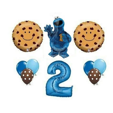 12 PC COOKIE MONSTER 2ND BIRTHDAY Party BaLlOoNs sesame street FREE SHIPPING - Walmart.com ...