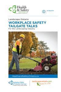 Workplace Safety Tailgate Talks - Landscape Ontario