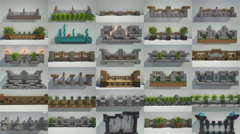 35 Minecraft Fence / Wall Design Ideas : r/Minecraftbuilds