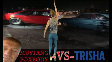 JJ Da Boss Tricia vs Fast Foxbody Mustang in Cali! - xtrhorsepower