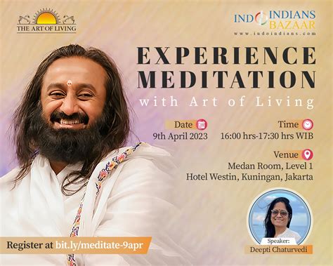 Join Art of Living Meditation Session on 9th April at Hotel Westin ...