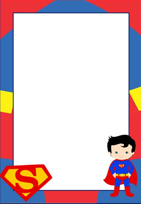 Free Printable Superman Invitations,Cards or Labels. - Oh My Fiesta! for Geeks