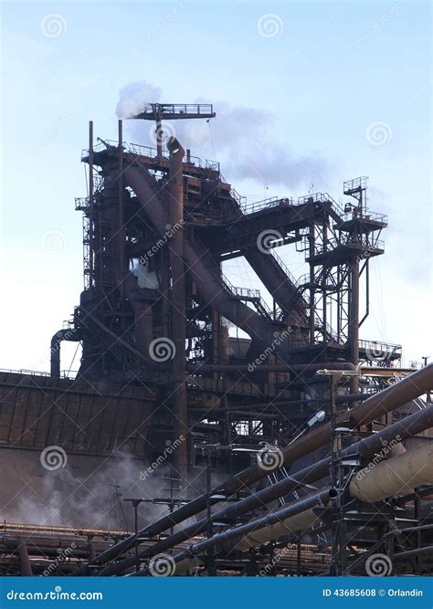 Blast furnace stock photo. Image of blast, plant, metallurgy - 43685608