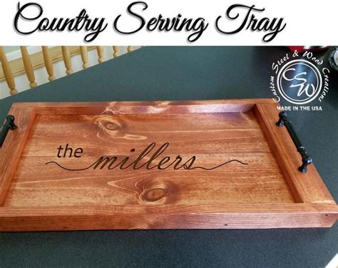 Serving Tray Personalized Wood Serving Trays Serving Trays | Etsy in 2021 | Personalized tray ...