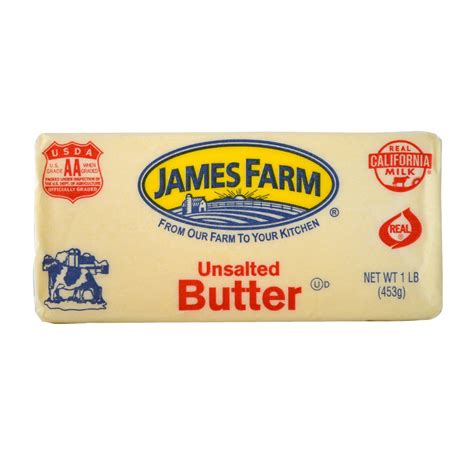 Buy Online James Farm Unsalted Butter 1 LB | Kesar Grocery.