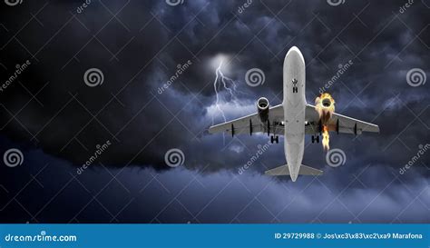 Fire on board stock photo. Image of concept, storm, flight - 29729988