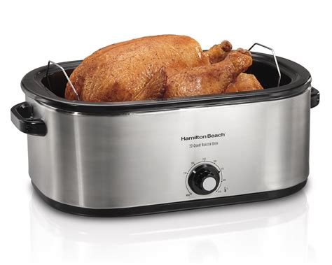 Hamilton Beach 22 Quart Roaster Oven, Fits 28 lb Turkey, Stainless ...