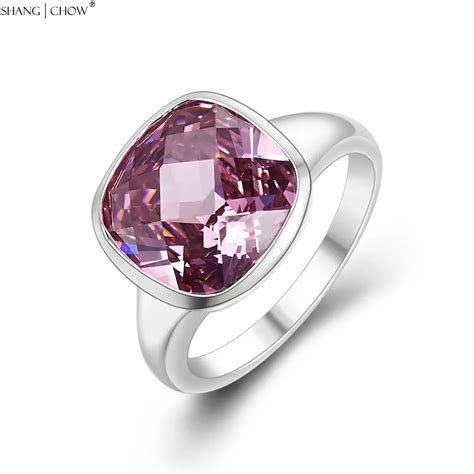 2017 Trendy Jewelry Pink Kunzite Stone 925 Sterling Silver Ring for Women Wedding anniversary ...