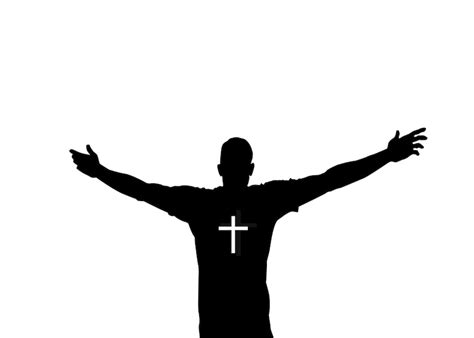 Premium Vector | A Man praying and praising God silhouette vector ...