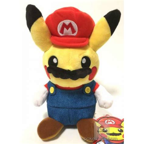 Pokemon Center 2016 Mario Pikachu Campaign Mario Pikachu Plush Toy