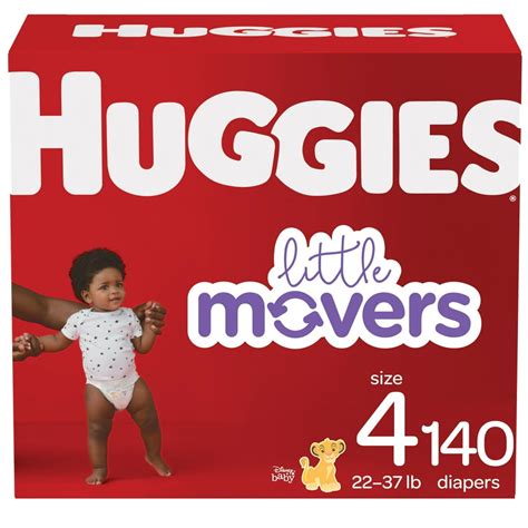 Huggies Little Movers Baby Diapers, Size 4, 140 Ct - Walmart.com - Walmart.com