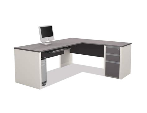 The Office Leader. Contemporary L-Shaped Workstation With Pedestal And ...