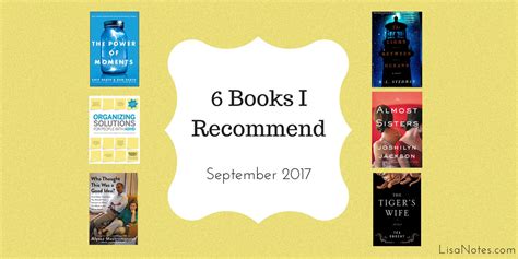 Six Books I Recommend - September 2017