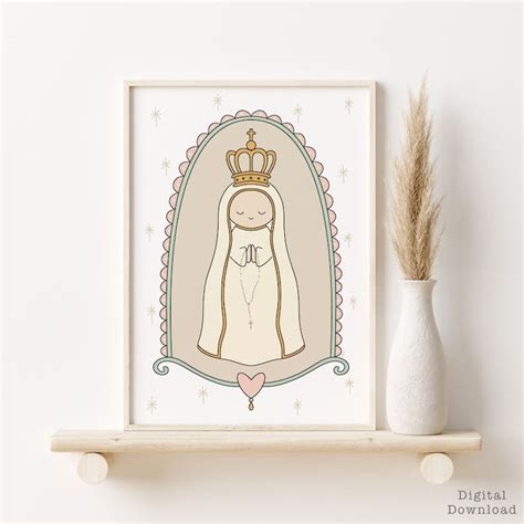 Fatima our lady of fatima printable wall art our lady of etsy – Artofit