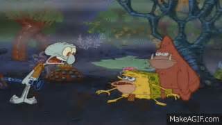 Bob Esponja Cavernicola - SpongeBob Caveman / EL ORIGEN DEL MEME - HD on Make a GIF