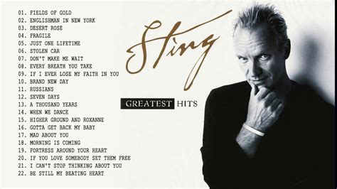 Sting - Greatest Hits Full Album - The Very Best Songs Of Sting - YouTube