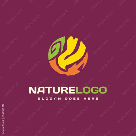 Nature circle logo design for brand identity and company logo design Stock Vector | Adobe Stock