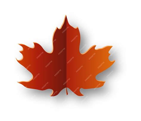 Premium Vector | Autumn paper cut maple leaf decorative element ...