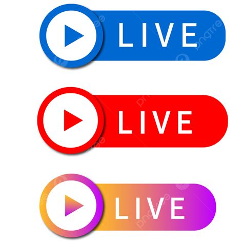 Live Streaming Clipart Vector, Social Media Live Stream Icons Free Png Facebook Youtube ...