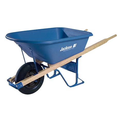 Jackson Wheelbarrow 5.75 cu. Ft. Poly Tray Flat-Free Wh | SiteOne