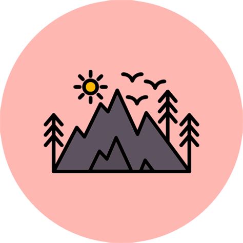 Mountain Generic Outline Color icon