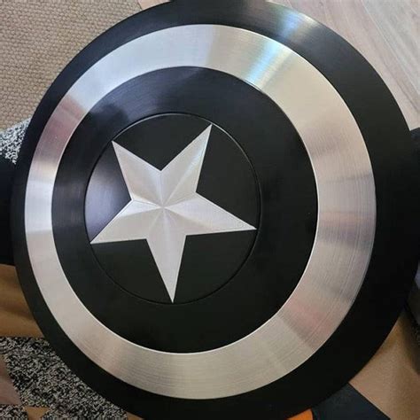 Black Captain America Shield Metal Prop Replica 1:1 Scale | Etsy