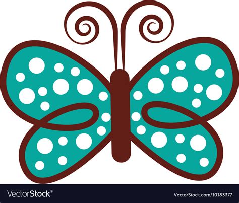 Beautiful butterfly colorful icon Royalty Free Vector Image