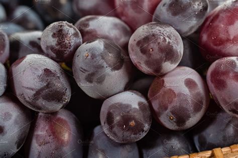 Closeup of purple grapes | High-Quality Food Images ~ Creative Market