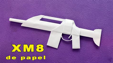 Origami armas | Como hacer una xm8 arma de papel do free fire - YouTube