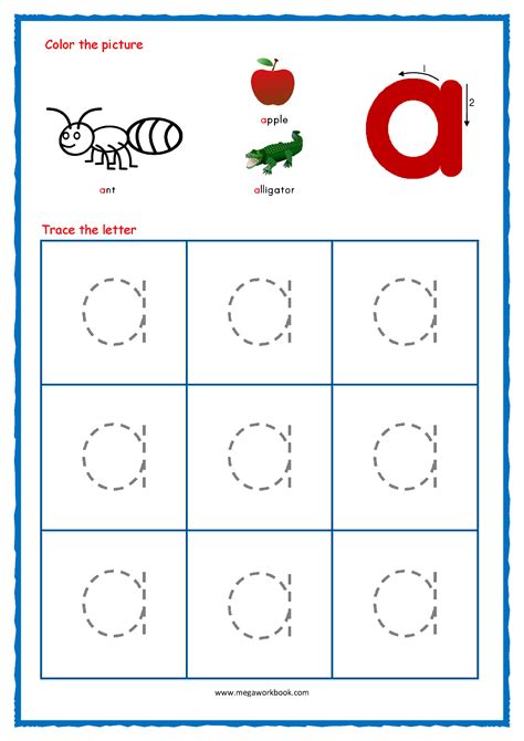 English Small Letters Tracing Worksheets - TracingLettersWorksheets.com