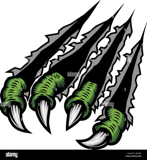 Monster claws scratching background. For poster, t shirt, decoration. Vector illustration Stock ...