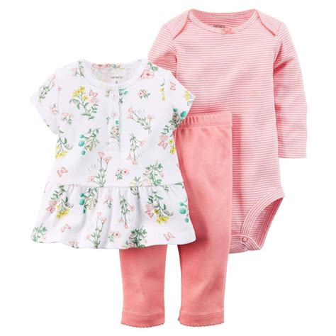 Carters Baby Girl Romper Set 3in1 K7-16