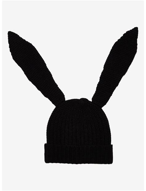 Black Bunny Ears Beanie | Hot Topic