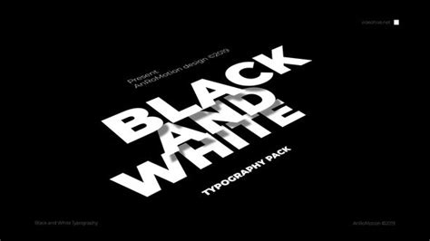 Black And White - Titles And Typography | Graphic design posters, Motion graphics design ...