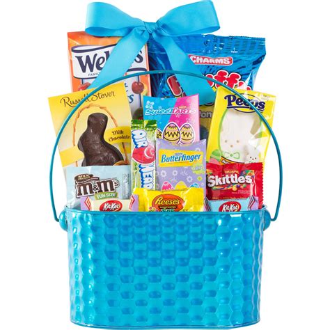 Easter Candy Metal Embossed Gift Basket, 12 Piece - Walmart.com