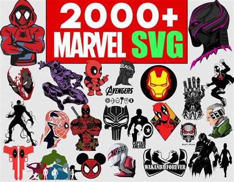 1500 Movie Svg Cut File Design @Abundantjodesigns Superhero Friends Svg Bundle Cut File Marvel ...