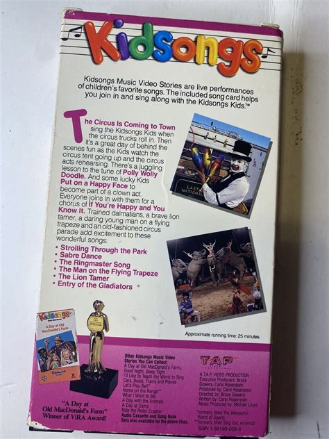 KIDSONGS A DAY At The Circus VHS Video Tape 1987 HTF Kids, 58% OFF