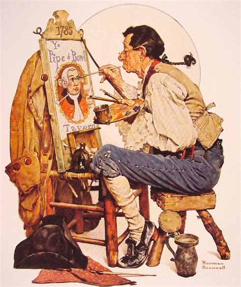 Pipe and Bowl sign Painter - Norman Rockwell - WikiArt.org - encyclopedia of visual arts