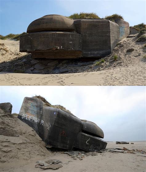 Abandoned bunker from World War 2 in France that fell after a storm ...